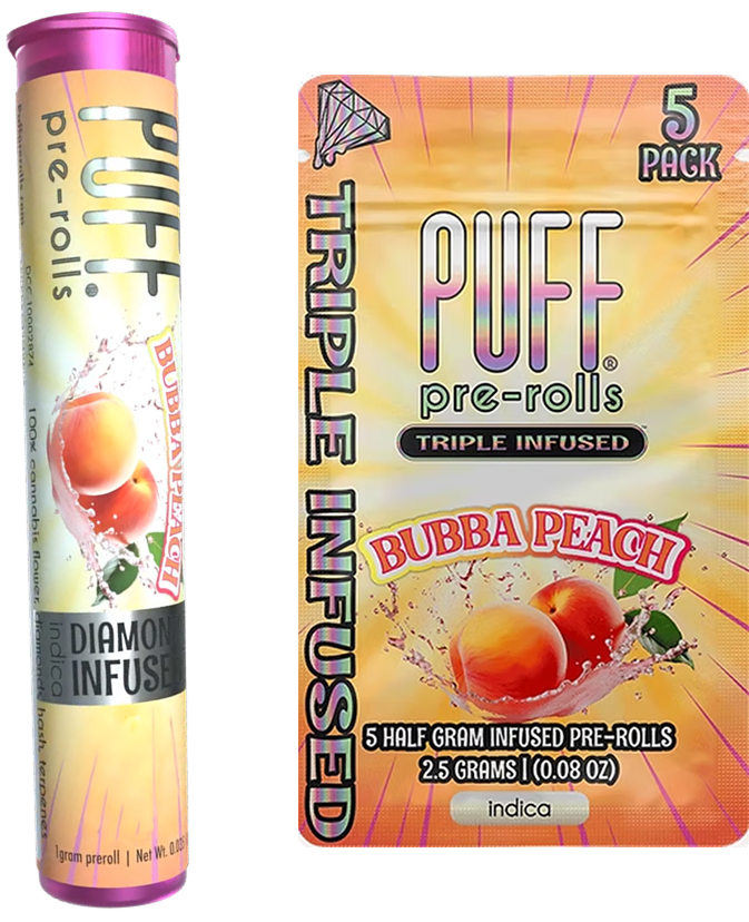 Bubba Peach – Puff Pre-Rolls
